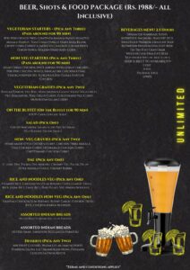 Craft beer and gourmet food menu at Hashtag 88 – ideal for corporate parties in Marathahalli, Bangalore