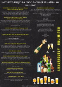 Craft beer and gourmet food menu at Hashtag 88 – ideal for corporate parties in Marathahalli, Bangalore